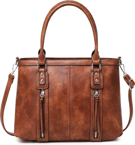 Vista 2 de Monederos de cuero para mujer, bolso cruzado de gran capacidad, bolso de hombro negro