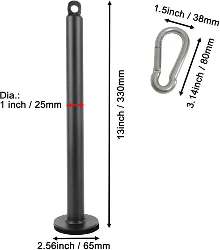 Vista 2 de Weight Plate Loading Pin fit 1 inch Weight Plates and 2 inch Olympic Plates for Cable Pulley System LAT Pulldown,Weights Lifting Holder Home Gym for