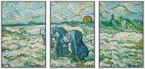 Vista 96 de wall26 Lienzo enmarcado para pared, juego de arte con flores de almendra de Vincent Van Gogh, naturaleza, ilustraciones de área silvestre, bellas