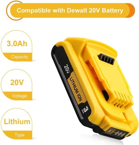 Vista 3 de Batería de repuesto para Dewalt DCD771 DCD708 DCD777 DCD791 DCD785 DCD771c2 DCD777c2 DCD780 DCD796 DCD999 DCD985 DCD800 DCD793d1 DCD7099 DCD80 5