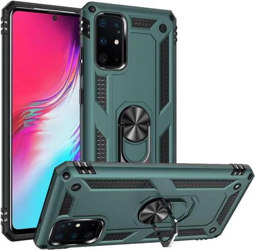 Vista 18 de ADDIT Funda S20 para Samsung Galaxy S20 de 6.1 pulgadas, con anillo de soporte, soporte ajustable, grado militar, protección resistente, a prueba