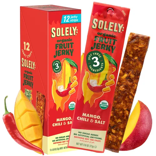 Vista 23 de Solely - Charqui de frutas orgánicas Un ingrediente Vegano Sin OGM Sin gluten Sin agregado de azúcar