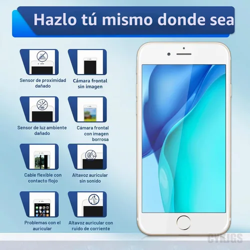 Vista 4 de Reemplazo del altavoz del oído del iPhone 8 Plus con el auricular