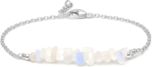 Vista 16 de Gempires - Pulsera de barra de chips naturales, cristales curativos de energía, regalo de cumpleaños, joyería de piedras preciosas de 8 pulgadas