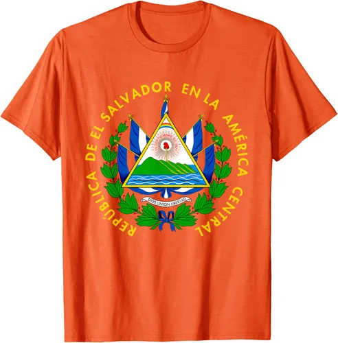 Vista 74 de Camiseta con diseño de emblema de la bandera de El Salvador