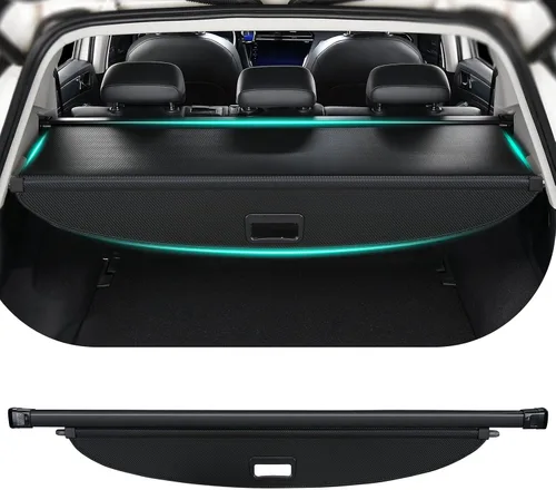 Vista 22 de Cubierta de carga para automóvil compatible con Toyota RAV4 2018 2017 2016 2015 2014 2013 SUV Accesorios, cubierta de maletero retráctil para RAV4