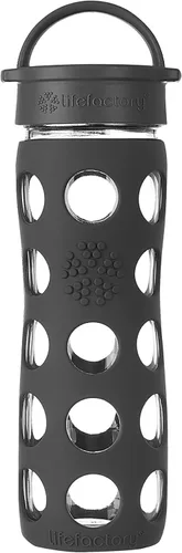 Vista 13 de Lifefactory Botella de agua de vidrio sin BPA de 12 onzas con tapa clásica y funda protectora de silicona, Marigold Caléndula