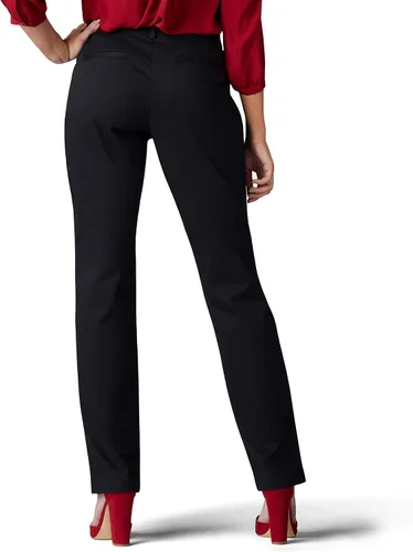 Vista 3 de Lee Pantalón de pierna recta, ajuste relajado, tela antiarrugas, para mujer