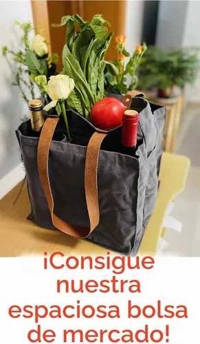 Vista 7 de Bolsas de comestibles reutilizables para trabajo pesado, bolsas de la compra a granel, bolsas de compras plegables, bolsa multiusos de la compra