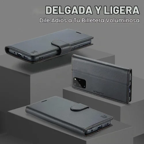 Vista 3 de FLIPALM Funda tipo cartera para Samsung Galaxy S20+/S20 Plus de 6.7", color Negro