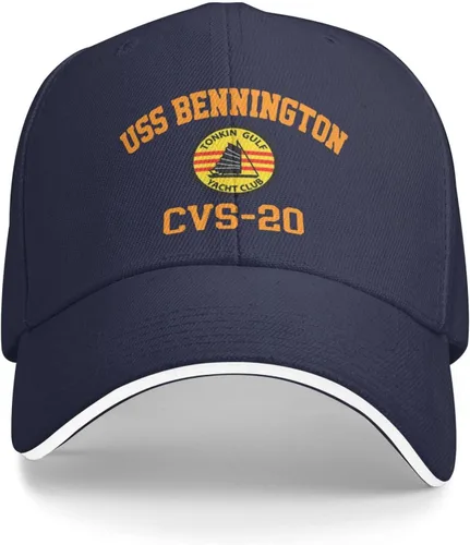 Vista 2 de USS Bennington Cvs-20 Gorra al aire libre Unisex Gorra de béisbol ajustable Gorra Sandwich Gorra Gorra Snapback Sombrero