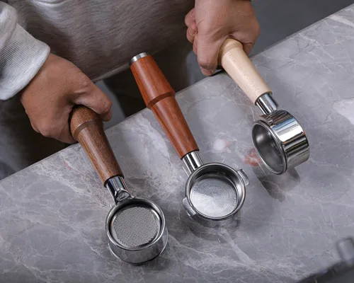 Vista 5 de 58mm Portafiltro sin fondo para cabeza de grupo E61 Portafiltro desnudo de grado profesional de barista Compatible con Rocket, Lelit, Ascaso