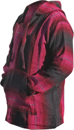 Vista 2 de Del Mex Sudadera con capucha Mexicana Baja Jersey Jerga Surf Poncho Droga Alfombra
