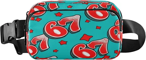 Vista 32 de Riñonera con patrón de lunares rojos y blancos para mujeres y hombres, cangurera pequeña, bolsa cruzada para exteriores, senderismo, correr, viajes