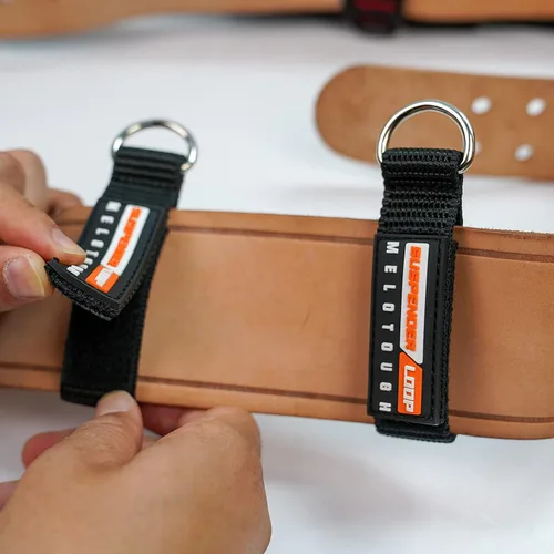 Vista 6 de MELOTOUGH Correas para cinturón de alta resistencia para conectores de tirantes, paquete de 4, Negro Se adapta a conectores de correa de 2.-2.25