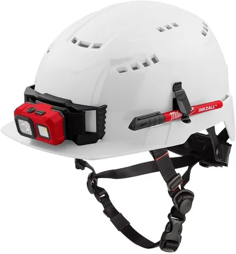 Vista 3 de Milwaukee Electric - Casco de seguridad ventilado con visera frontal blanca - Tipo 2 CL