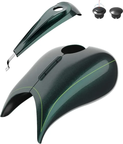 Vista 74 de Fundas de tanque estiradas para whisky ámbar con consola de tablero para Harley Touring Street Glide Road Glide 2014 2015 2016 2017 2018 2019 2020