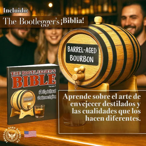 Vista 6 de Mini dispensador de barril de envejecimiento de whisky de roble americano