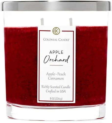 Vista 29 de Colonial Candle Vela perfumada de vainilla ámbar, velas altamente perfumadas para el hogar, vela de cera moteada, 2 mechas, 8 onzas, fabricada