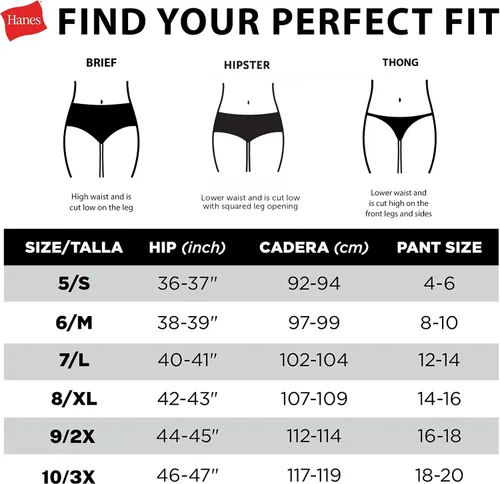 Vista 7 de Hanes Women's Microfiber Panties Pack, Moisture-Wicking Stretch Underwear, 10-Pack (Colors May Vary)