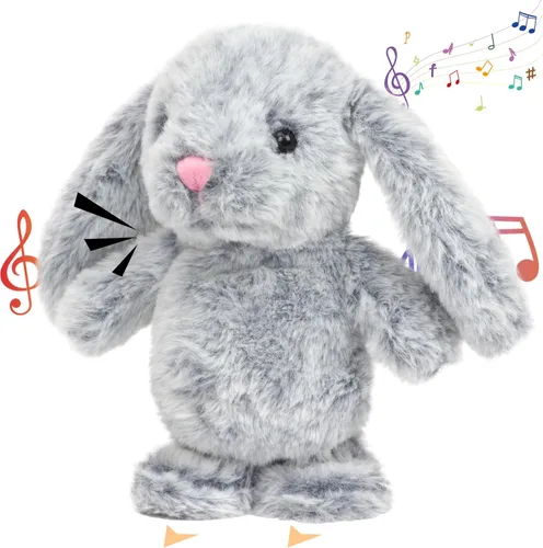 Vista 15 de Hopearl Muñeca negra que habla y canta, repite lo que dices, muñeca negra que camina, juguete animado interactivo, eléctrico, regalo de peluche