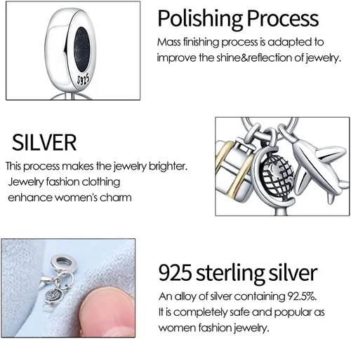 Vista 73 de KUNSIR Los abalorios se adaptan a pulseras Pandora para mujer, plata de ley 925, cuentas colgantes de joyería para niñas, dijes de feliz cumpleaños