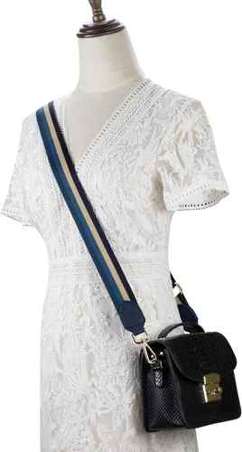 Vista 2 de Allzedream - Correa cruzada de algodón suave y ajustable para bolso, Broche