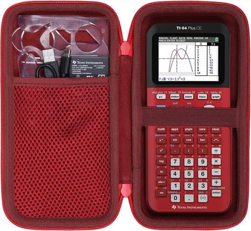 Vista 20 de co2CREA Estuche de transporte para Texas Instruments TI-84 Plus CE Python mejorado/TI-84/TI-Nspire CX II CAS/TI-Nspire CX II/TI-83 Plus/TI-89