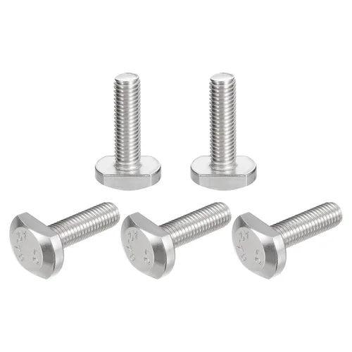 Vista 20 de uxcell Pernos de ranura en T, 5 piezas M5x16mm ranura en T Pernos deslizantes Pernos deslizantes 304 Tornillos en forma de T de acero inoxidable