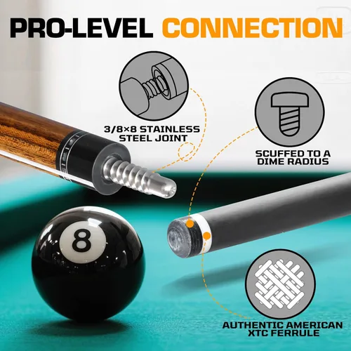 Vista 5 de Banly Carbon Fiber Pool Cue Stick 12.5mm Time Crystal Tip, Low Deflection Pool Cue Professional Billiard Cue Sticks with Gift Box