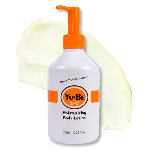 Vista 2 de Yu-Be Loción corporal para piel seca y sensible – Botella con bomba hidratante de manos y cuerpo no grasosa, de rápida absorción, 10.25 onzas