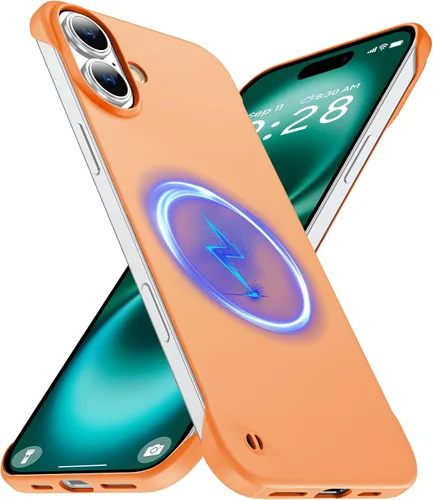 Vista 42 de GRECAZO Funda magnética delgada para iPhone 15 Plus de 6.7 pulgadas (2023), ultrafina, ligera, duradera, sin marco, mate, rígida, MagSafe con anillo