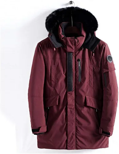Vista 8 de WEEN CHARM - Chaqueta tipo parka para hombre con capucha desmontable y ribete de piel sintética.