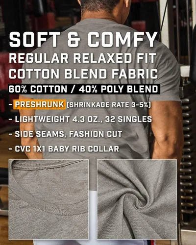 Vista 4 de Camisetas de entrenamiento para hombres, camiseta de gimnasia sin dolor y sin ganancia, divertida camiseta de levantamiento de gimnasio