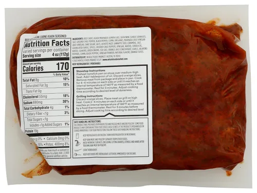 Vista 2 de Whole Foods Market Kitchens Carne Asada de Res de Falda, 16 onzas