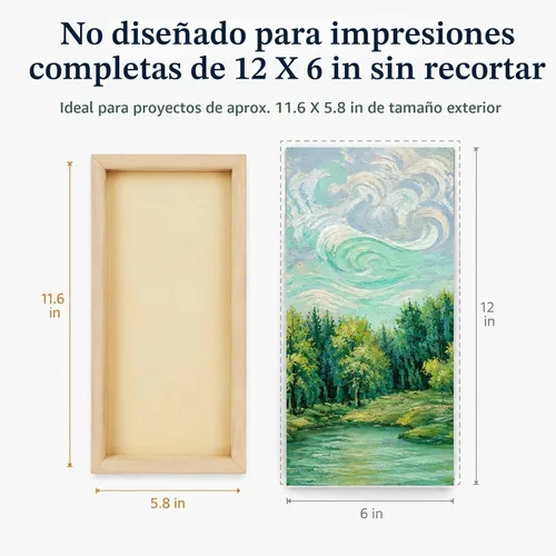 Vista 4 de APACALI Paquete de 8 tableros de lienzo de madera sin terminar para pintar, paneles rectangulares de madera acunados de aproximadamente 11.6 x 5.8