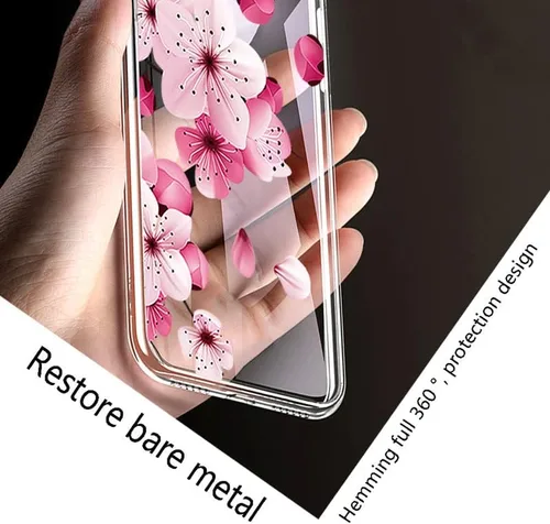 Vista 2 de Funda de teléfono para Honor X7 (6.74 pulgadas) con 1 protector de pantalla de vidrio templado, delgada, transparente, a prueba de golpes, X, funda