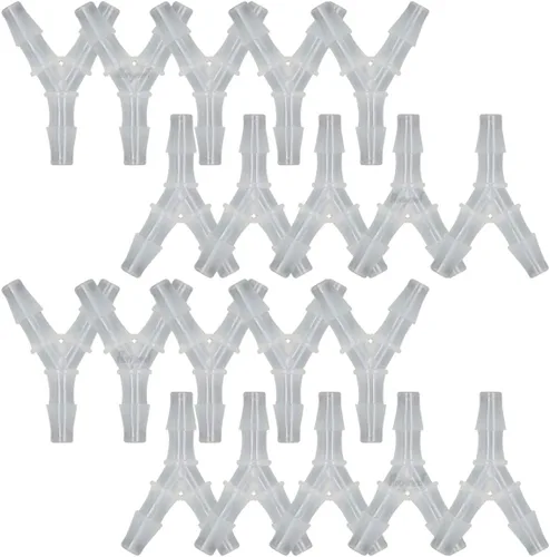 Vista 7 de Conector de púas de 3 vías en forma de Y de plástico de 1/2 "para manguera de aire, accesorio de púas de polipropileno de pp de tubería de agua