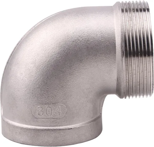 Vista 8 de Codo de calle 90 grados, rosca macho x hembra NPT de 1 pulgada SUS304