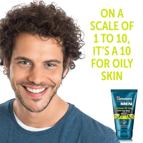 Vista 6 de Himalaya Lavado facial de limón transparente para hombre, limpieza profunda, limpiador facial diario, no seco, para piel normal a grasa, 3.38 onzas