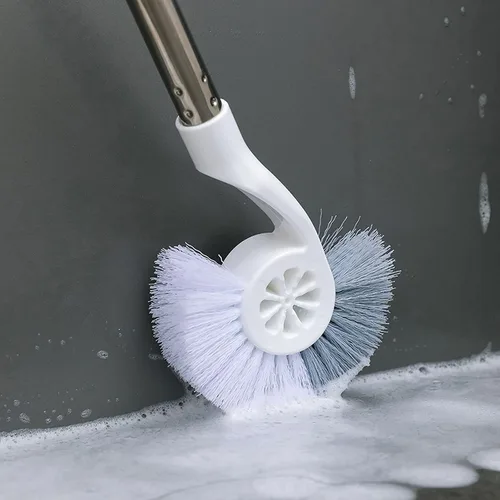 Vista 4 de Escobilla de inodoro, cepillo de inodoro con gancho, juego de cepillos de inodoro resistente para almacenamiento de baño, limpieza profunda, cepillo