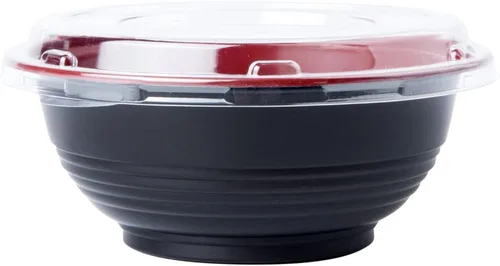 Vista 14 de Restaurantware Tazones de plástico para alimentos de 18 onzas, 200 recipientes desechables con tapa, aptos para Mircowave, sin BPA, cuencos