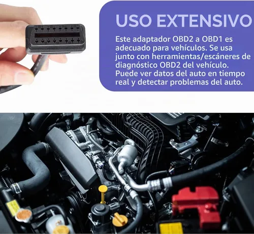 Vista 4 de Cable OBD2 de 22 pines OBD1 a 16 pines, adaptador de conversión funciona con herramientas de escáner OBD2, arnés de diagnóstico flexible