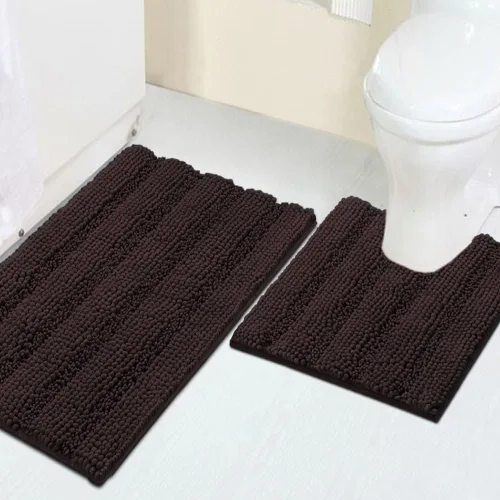 Vista 21 de Turquoize Alfombra de baño de chenilla de lujo para baño, extra absorbente, alfombra de ducha de microfibra antideslizante para baño, alfombra Aqua