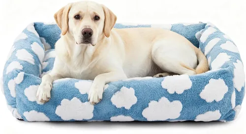 Vista 18 de JOEJOY Cama para Perro de Tamaño Mediano, Cama para Mascotas Ortopédica Lavable de Forro Polar de Pana Suave Premium con Funda de Cremallera