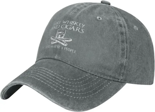 Vista 68 de Philysonic Funny Hat I Like Whisky and Cigars and Maybe 3 People Sombreros para Hombres Gorras de Béisbol Gorras Ajustables