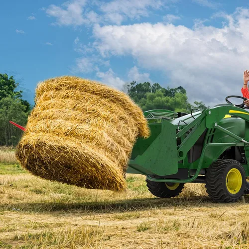 Vista 8 de YITAMOTOR Accesorio de lanza de heno de 39 pulgadas, lanzas de bala doble tractor de cubo de 3000 libras