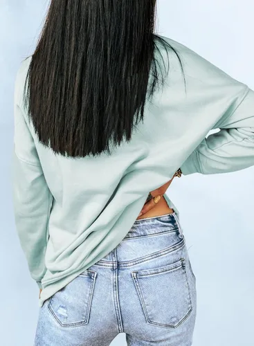 Vista 6 de Dokotoo Women's Casual Crew Neck Sweatshirt Loose Long Sleeve Pullover Tops Jade (Moonlight Jade)