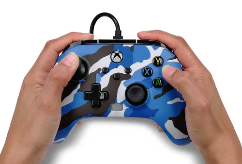 Vista 9 de PowerA Enhanced Wired Controller for Xbox Series XS - Blue Camo