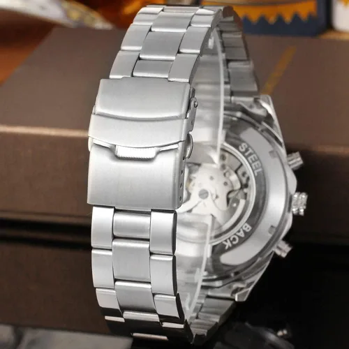 Vista 3 de FORSINING Reloj de pulsera automático impermeable para hombre con pulsera de acero inoxidable